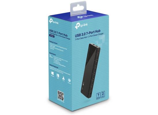 موزع منافذ (USB Hub) TP-Link UH720 Powered 3.0 with 7 USB 3.0 Data Ports & 2 Smart Charging USB Ports
