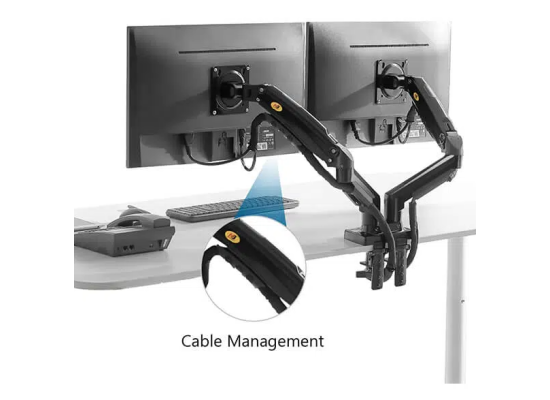 شاشة NORTH BAYOU F160 DUAL DESK MOUNT STAND FOR 17 – 27 Inch MONITORS - Holder