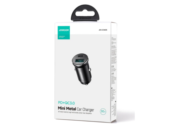 شاحن سيارة Joyroom JR-CCN05 30W QC3.0+PD mini Metal / 18 Months Warranty