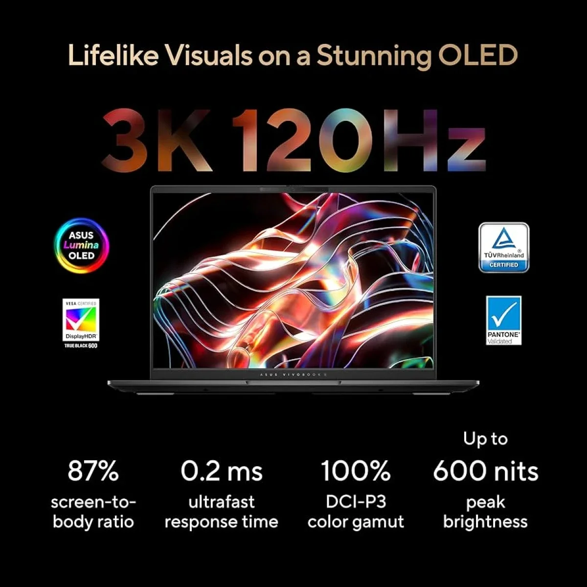 ASUS Vivobook S 15 (2025) D5506WA Super AI. Stunning Style AMD Ryzen AI 9 365 10-Cores w\/ AMD Radeon\u2122 880M & OLED 2.8K 120Hz Display - Neutral Black