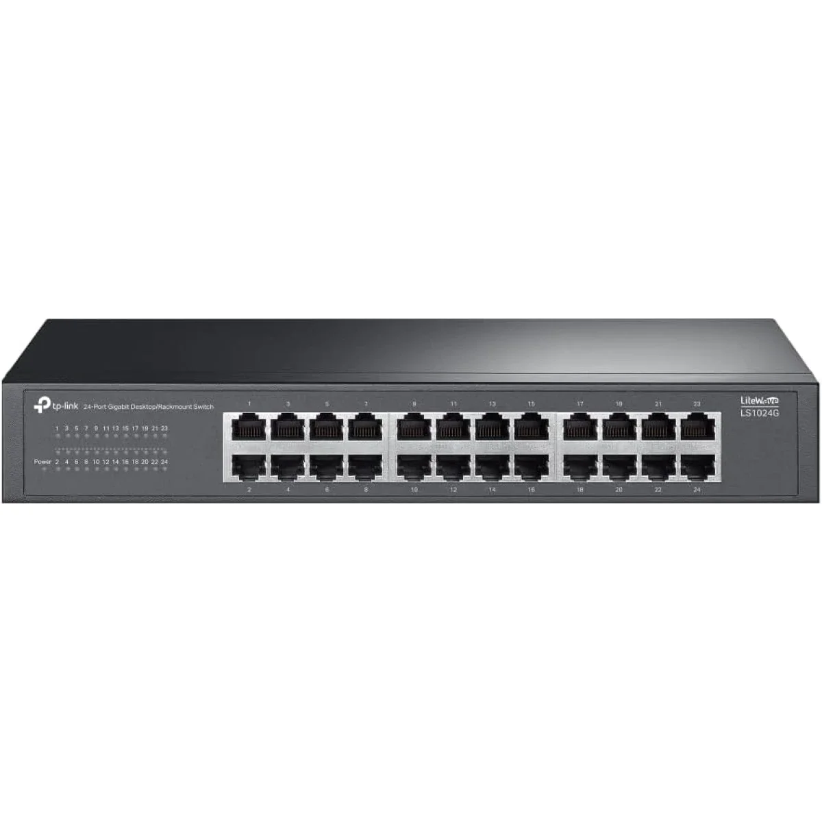 TP-Link LS1024G 24-Port Gigabit Desktop\/Rackmount Switch, MAC Address Self-Learning, Auto MDI\/MDIX, Auto Negotiation, QoS, Fanless Design, Energy-Efficient Technology, Plug & Play, Metal Case(