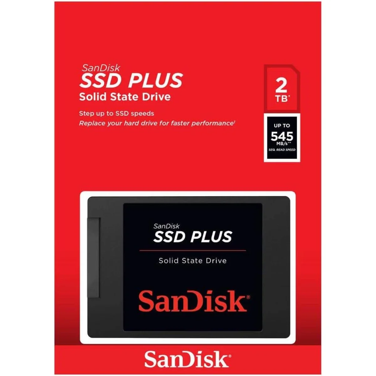 SanDisk SSD PLUS 2TB SATA III Solid State Drive (SSD) 2.5"\/7mm, Up to 545 MB\/s