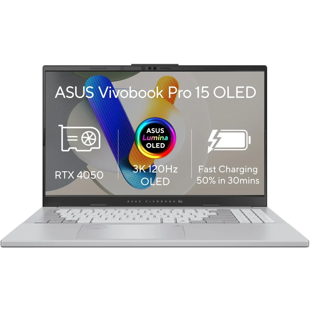 ASUS Vivobook Pro 15 (2025) N6506CU Intel\u00ae Ultra 7 Gen II 255H HIGH Performance AI Boost NPU 16-Core For Creative Pro & Gaming Pro w\/ Nvidia RTX 4050 6GB & 3K OLED 120Hz Display