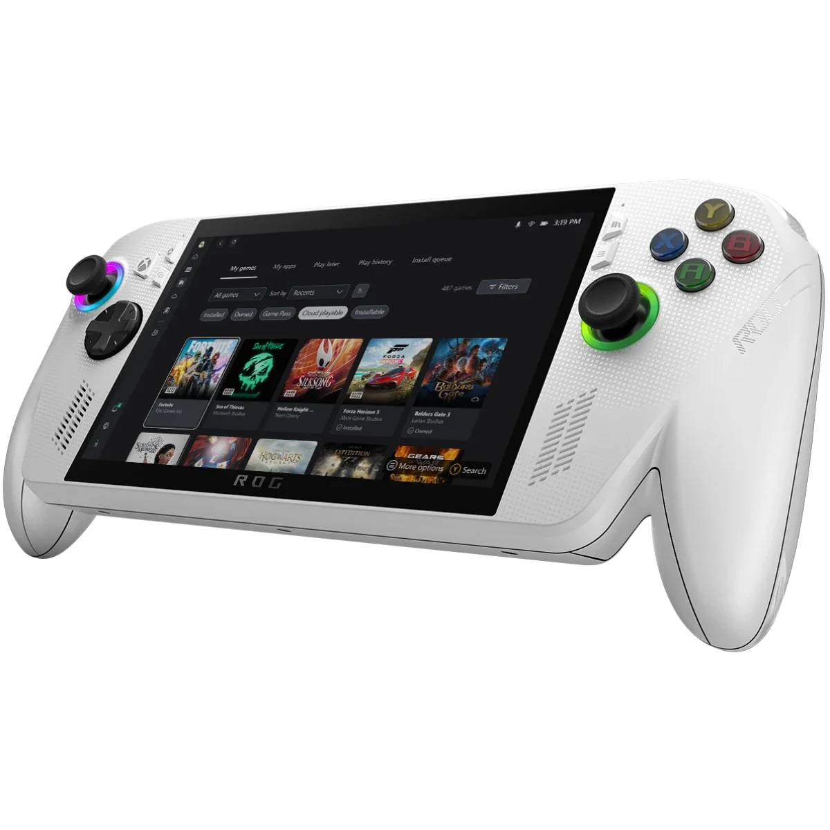 ASUS ROG XBOX Ally X (2025) RC73YA Gaming Handheld AMD Ryzen Z2 A 4-Cores Processor w\/ AMD Radeon 780M & 7" IPS 120Hz Gorilla Glass DXC Touch Screen - White