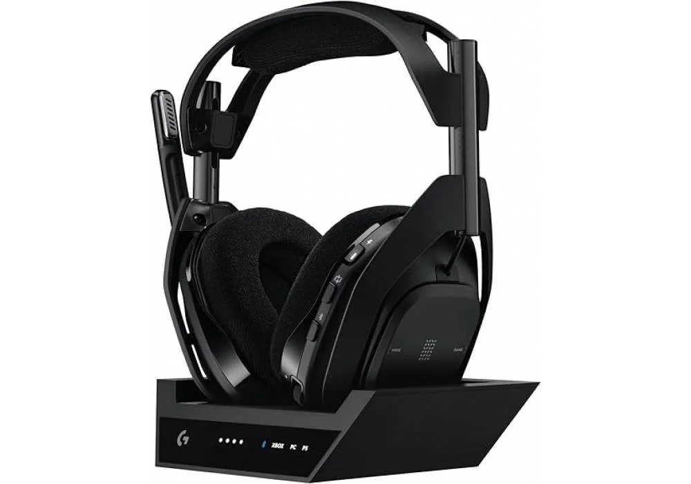 Logitech G Astro A50 X Omni-Platform Wireless Gaming Headset + Base Station for PS5, Xbox, PC: PLAYSYNC Video & Audio Switcher, HDMI 2.1 4K 120Hz VRR, <24 bit/48 kHz, 24hr Battery, 2.4GHz & BT - Black