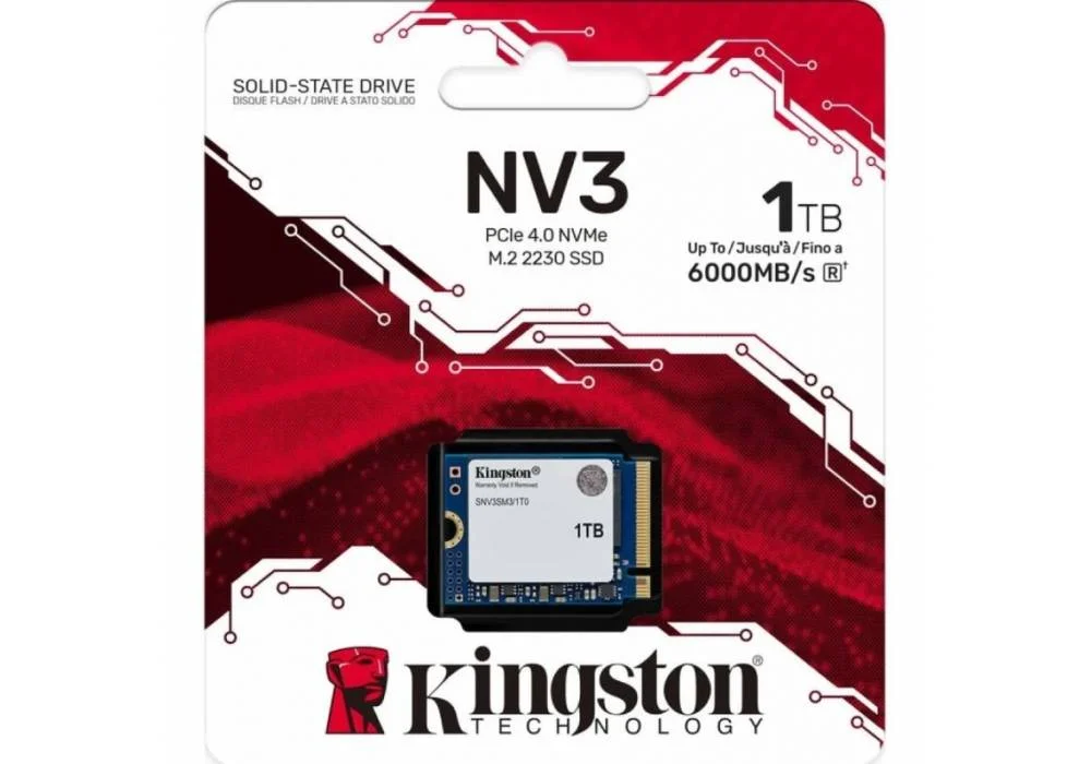 Kingston NV3 1TB M.2 2230 NVMe PCIe Gen 4x4 3D Nand Internal SSD Up to 6000 MB/s