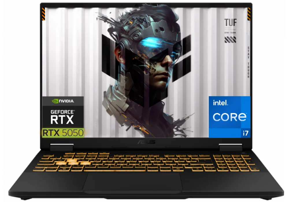 Laptop ASUS TUF Gaming F16 14th Gen Intel® Core™ i7-14650HX Processor Up to 5.2GHz, NVIDIA® GeForce RTX™ 5050 Laptop GPU 8GB GDDR7, 16-inch FHD+ 165Hz IPS-level - Jaeger Gray