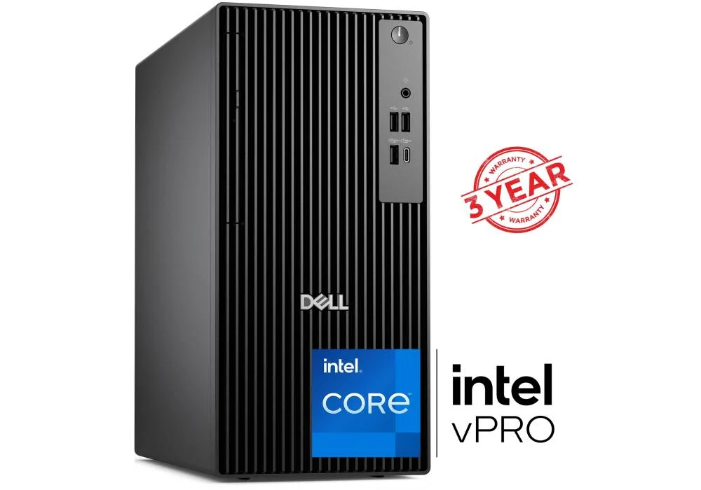 Dell Pro Tower QCT1250 Desktop PC, Intel® Core™ i5-14500 vPro 5GHz Processor 14 Core, 8GB DDR5, 512 SSD, Wi-Fi 6E, BT5.3 - 14th Generation - 3 Year Warranty