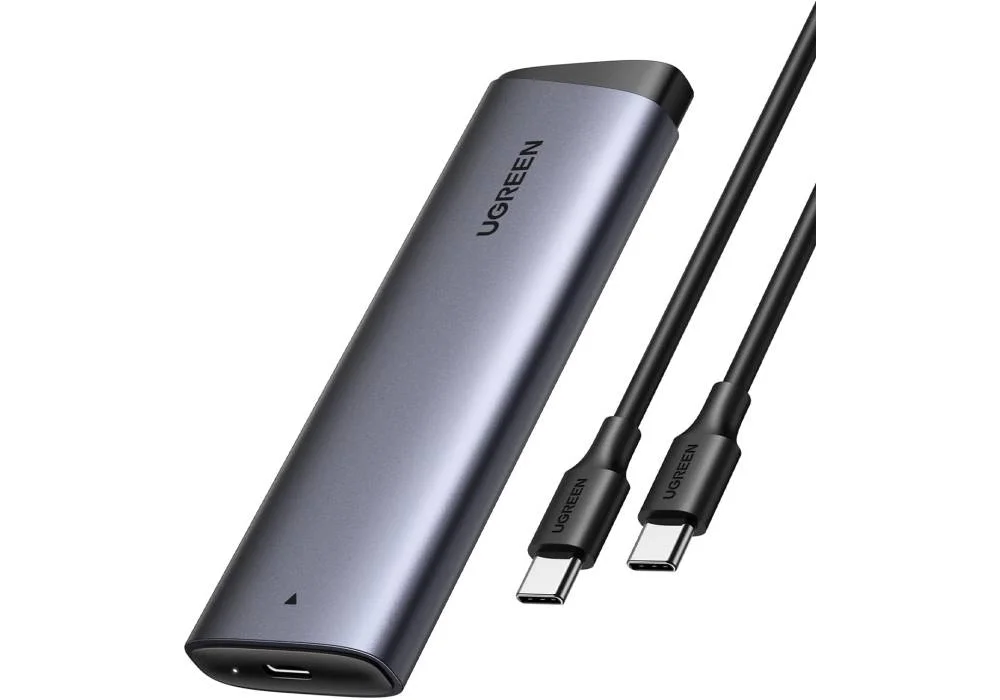 UGREEN M.2 NVMe SSD Enclosure 10Gbps USB 3.2 Gen 2 (10 Gbps) to NVME M-Key/(B+M) Key Solid State Drive External Enclosure Support UASP Trim for 2230/2242 /2260/2280 NVME SSDs