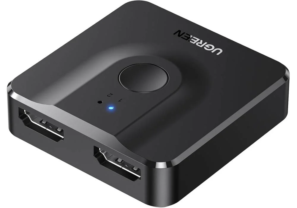 UGREEN HDMI Switch 4K@60Hz, Bi-Directional HDMI Splitter 2 in 1 Out Switcher Supports UHD 3D HDR Compatible with PS5, PS4, Xbox Series X/S, Roku, Fire Stick, Black