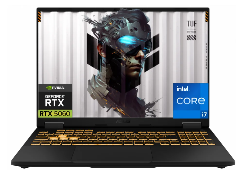 NEW 2025 Laptop ASUS TUF Gaming F16 14th Gen Intel Core i7 14650HX Processor 5.2 GHz NVIDIA® GeForce RTX™ 5060 Laptop GPU 8GB GDDR7 16" FHD+ 165Hz IPS-level - Jaeger Gray