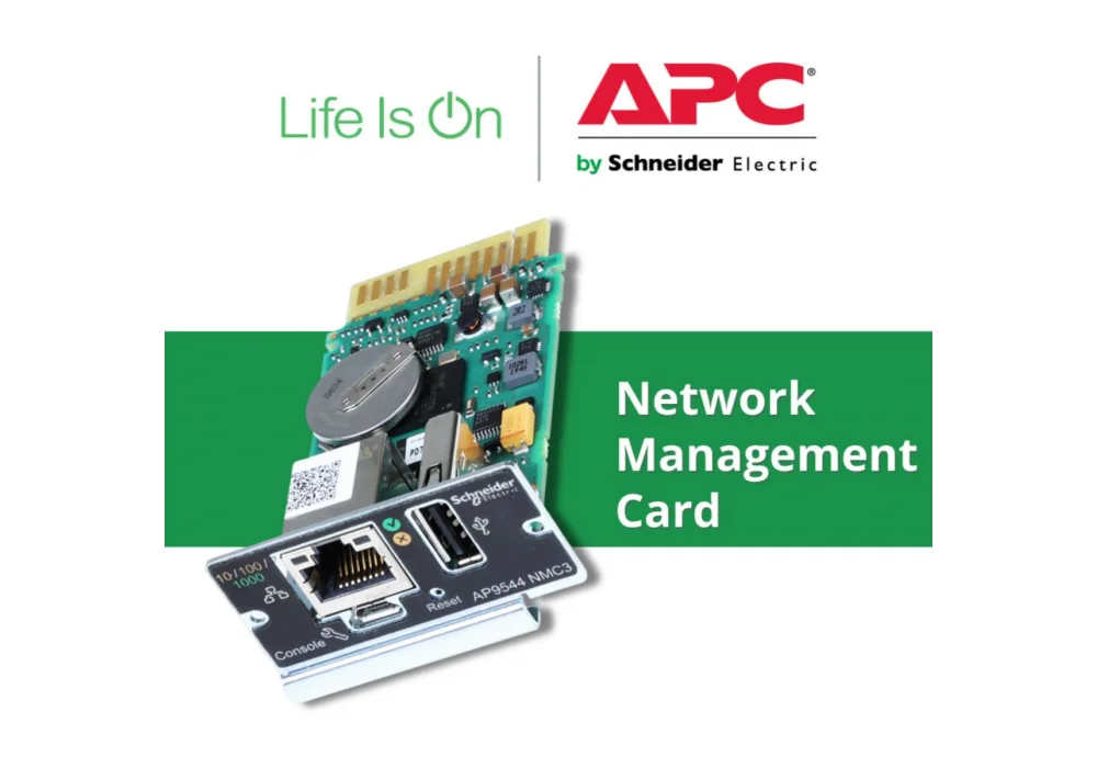 Device monitoring and management, Network Management Cards, NMC3 for Easy UPS On-Line, secure remote UPS monitoring and management