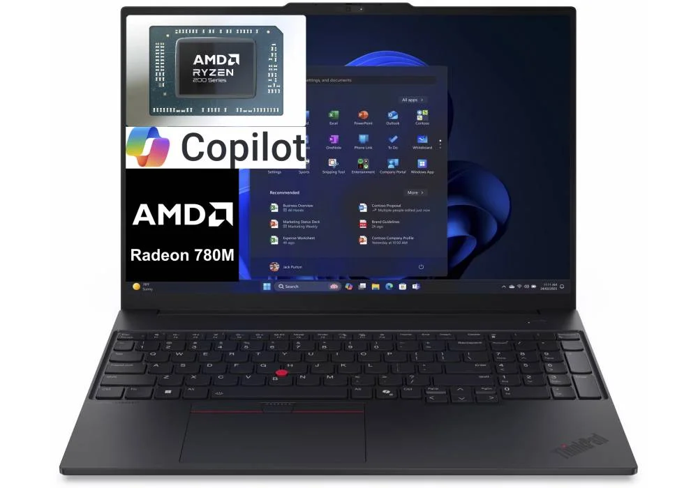 NEW Business Laptop Lenovo ThinkPad E16 Gen 3 | AMD Ryzen™ 7 250 8 Core Thread, Up to 5.1GHz, AMD Radeon™ 780M Graphics, 16GB DDR5 5600, 16" WUXGA