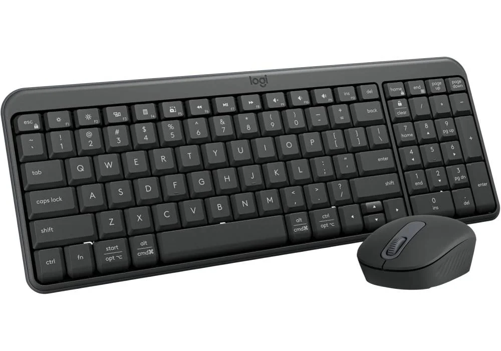 Logitech MK250 Bluetooth Wireless Mouse and Keyboard Combo: Fast & Easy Connectivity, Compact Wireless Keyboard, Ambidextrous Mouse, Durable Build - Windows/MacOS - Graphite