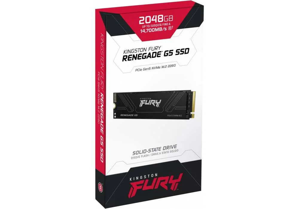 Kingston Fury Renegade G5 2048GB NVMe SSD | PCIe 5.0 M.2 2280 | Up to 14,700MB/s | SFYR2S/2T0