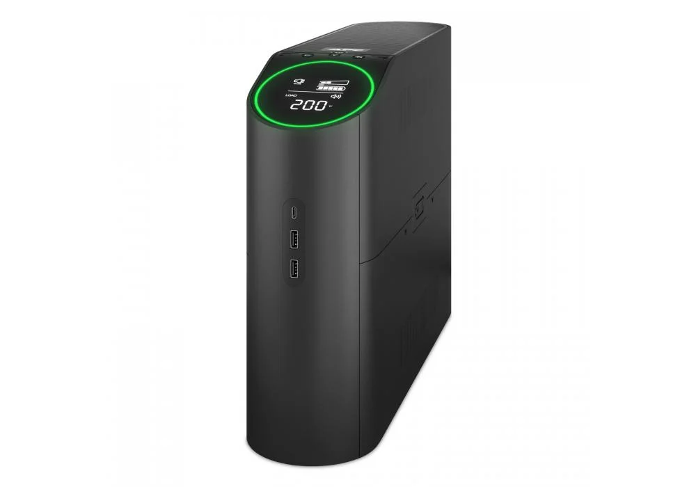 APC Back-UPS Pro for Gaming, 2200VA/1320W, Tower, 230V, 3x Universal and 3x IEC C13 outlets, RGB Lights, Pure Sine Wave, Midnight (Black)