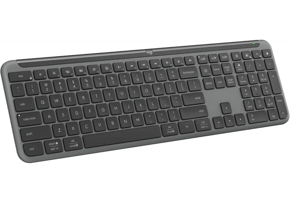 Logitech Signature Slim K950 Wireless Keyboard, Sleek Design, Switch Typing Between Devices, Quiet Typing, Bluetooth, Multi-OS, Windows, Mac, Chrome - Graphite