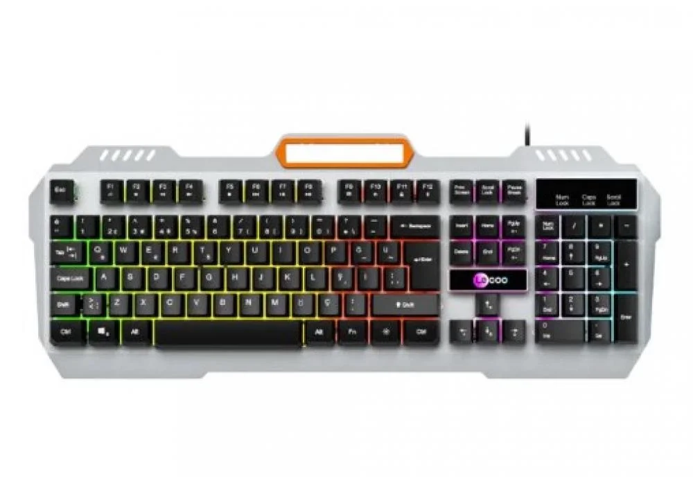 Lenovo Lecoo KB123 USB Wired Gaming Keyboard - Rainbow Effect, Mechanical Feeling Silent, Membrane Gaming