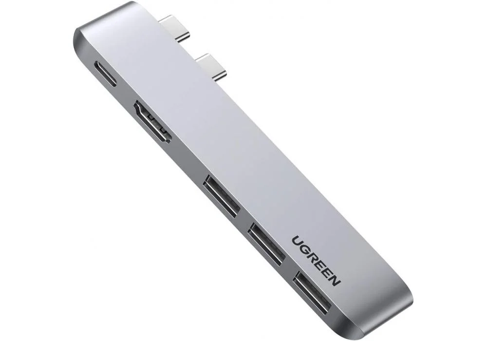 UGREEN Hub USB Type C to 4K HDMI Thunderbolt 3 100W Power Delivery 3 USB 3.0 Port Adapter Dock Station for MacBook Air M1 2020 2019 2018 MacBook Pro M1 2019 2018 2017, Silver