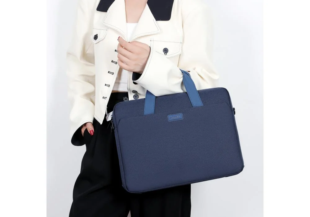 Okade T64 Laptop Carrier Bag & Shoulder 15.6", Slim Lightweight Protective Computer Case - Blue