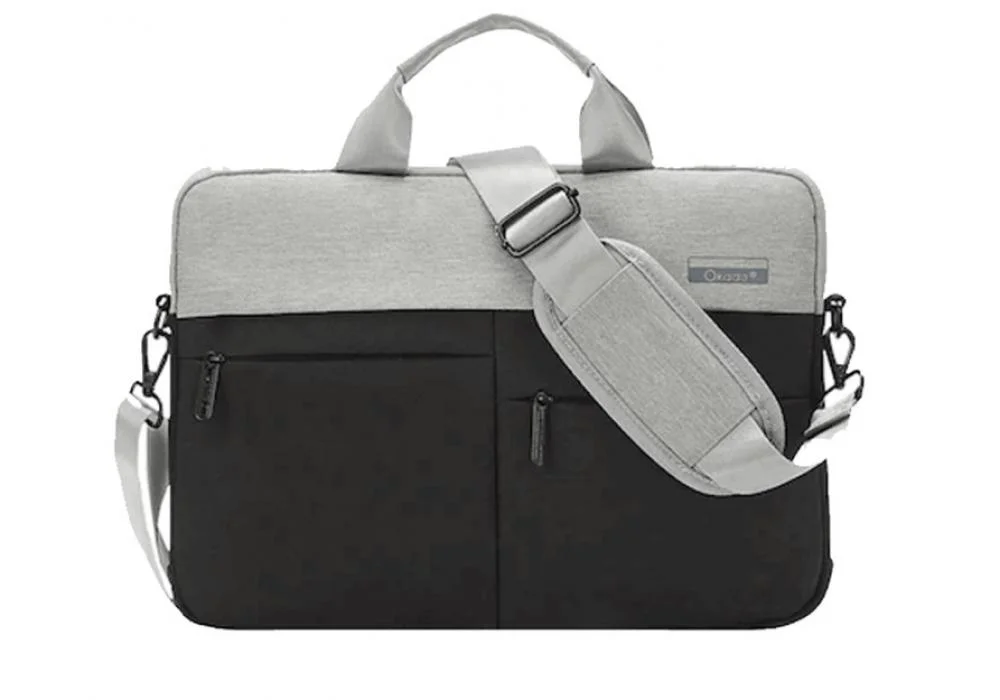 Okade T54 Shockproof Laptop Bag With Air Cushion, Slim Lightweight Protective Computer Case - Black