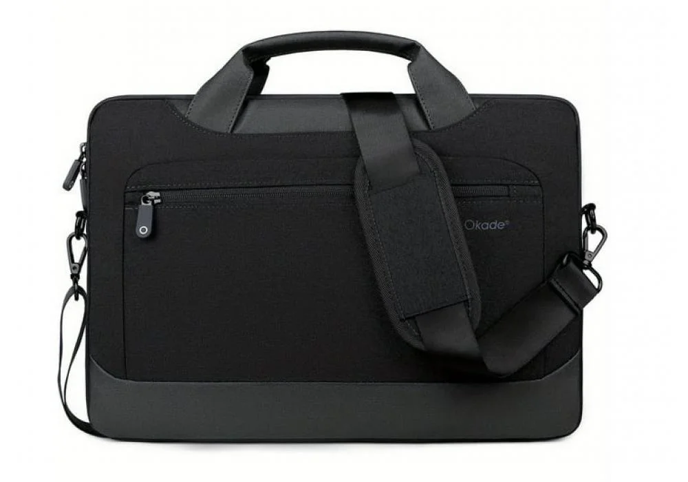 Okade T62 Shockproof Laptop Bag With Air Cushion, Slim Lightweight Protective Computer Case - Black