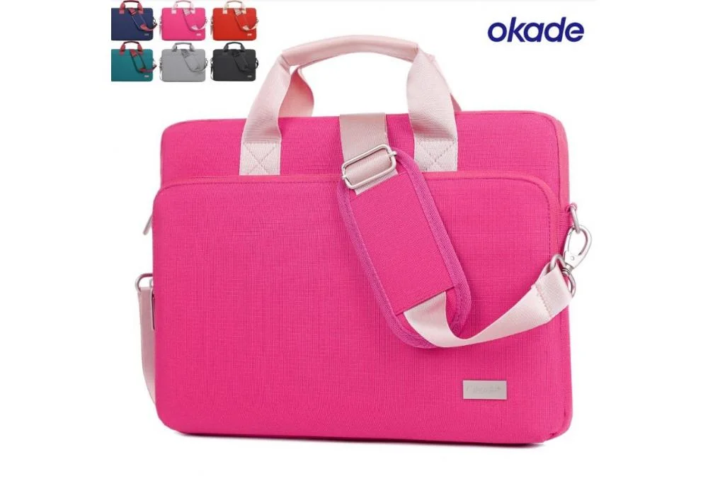 OKADE Bag Laptop Material Polyester Waterproof Heavy Duty T70 15.6'' - Pink