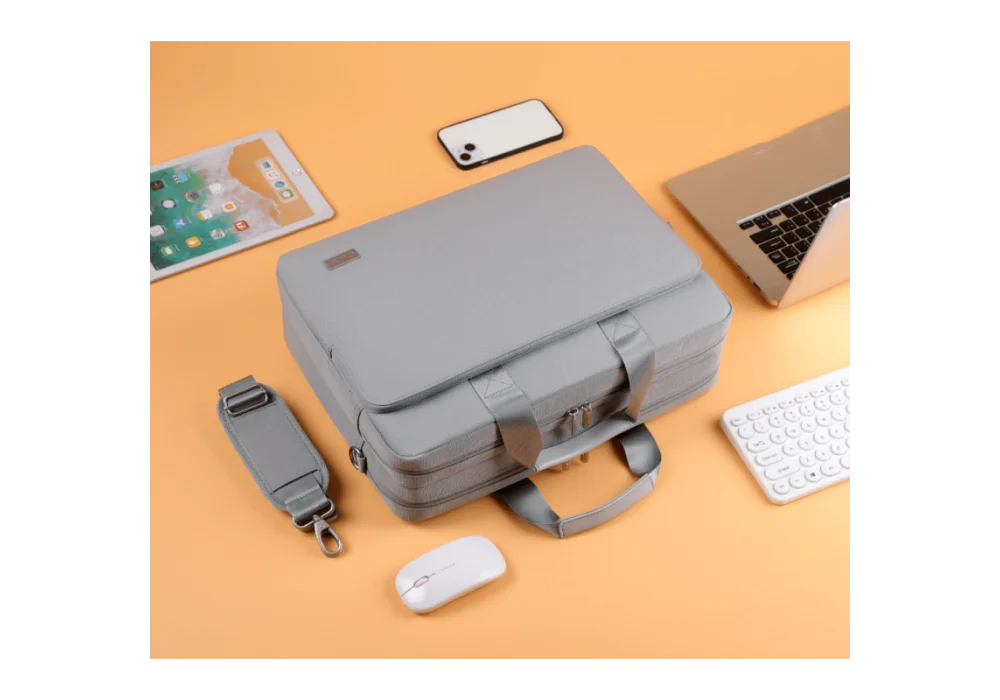 OKADE Bag Laptop Material Polyester Waterproof Heavy Duty T69 15.6'' - Grey