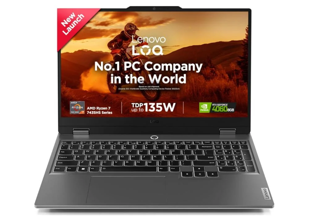 Lenovo LOQ AMD Ryzen 7 7435HS Processor Ai Chip: LA1 NVIDIA GeForce RTX™ 4060 8GB 15.6" FHD 144Hz Refresh Rate - Luna Grey
