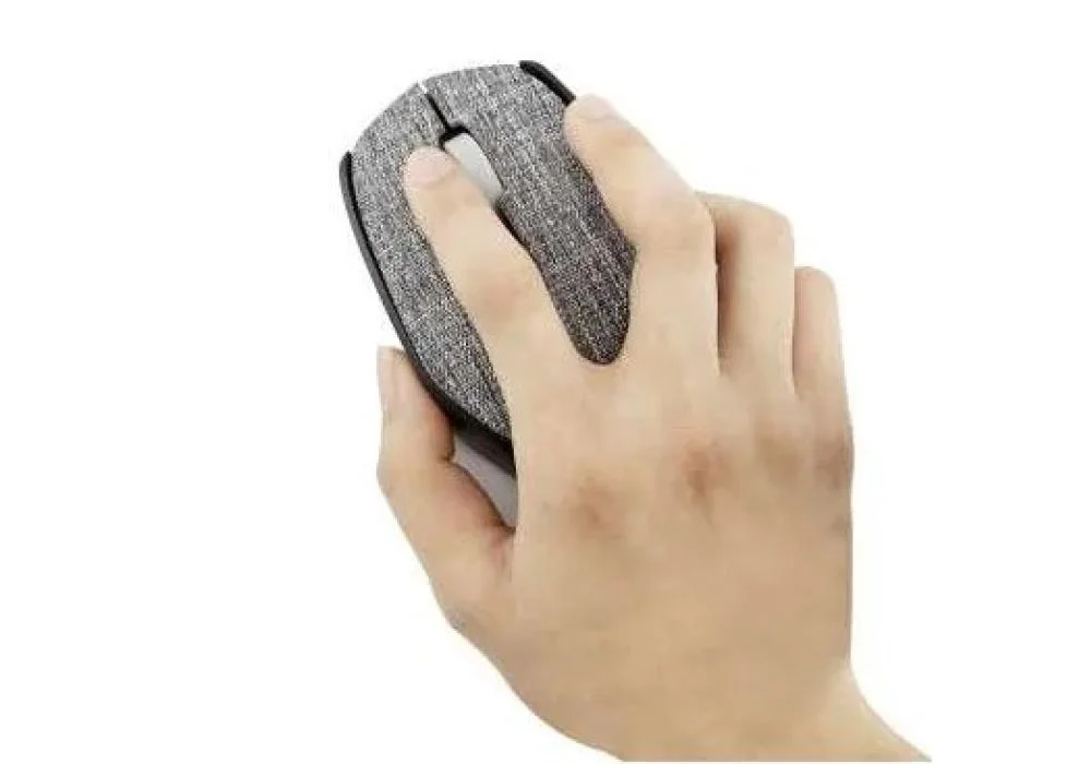 FELYBY Wireless Mouse Wireless 2.4G Soft Fabric G-218B - Black & Sliver