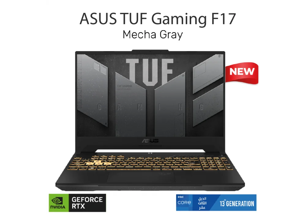 Laptop ASUS TUF Gaming F17 | Intel® Core™ i7-13620H, NVIDIA® GeForce RTX™ 4070 8GB, 32GB DDR5, 17.3-inch FHD Value IPS-level 144Hz - Mecha Gray