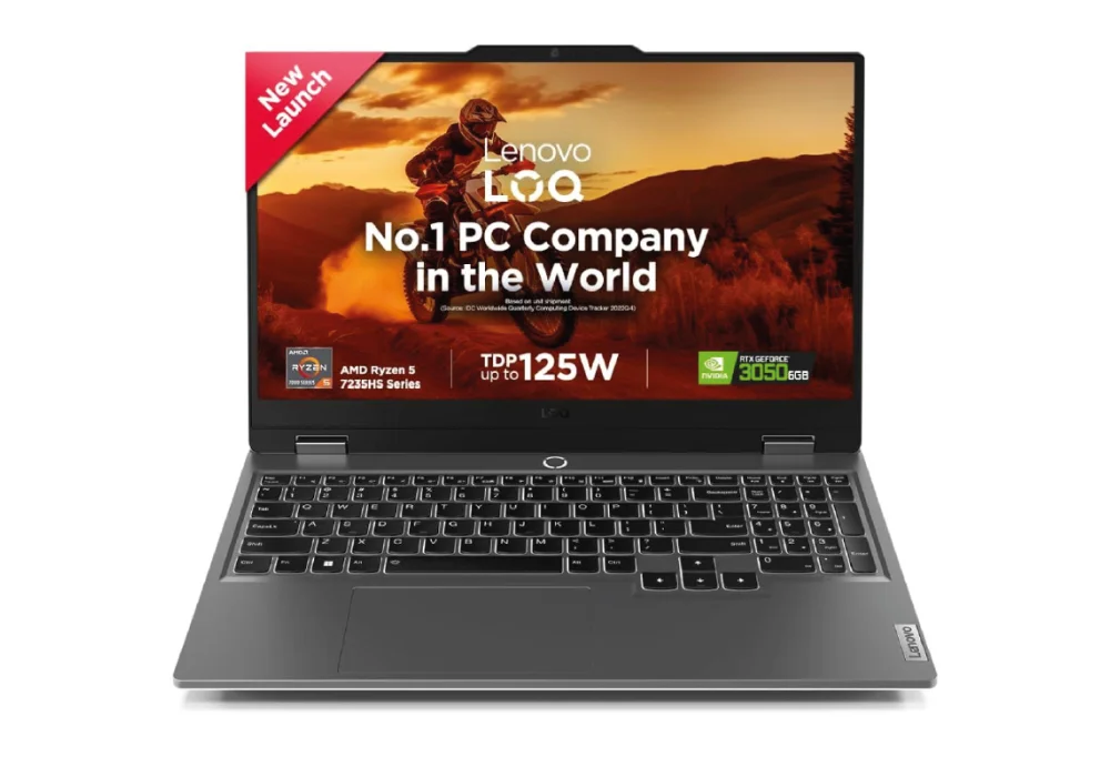 Lenovo LOQ AMD Ryzen™ 5 7235HS Processor Up to 4.2 GHz NVIDIA GeForce RTX™ 3050 6GB 15.6" FHD 144Hz Refresh Rate - Luna Grey