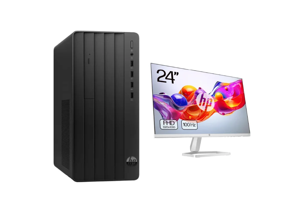 PC Desktop HP Pro Tower 290 G9 Desktop Core i7 12th Generation RAM 16 GB DDR4 (Customized) (Wireless- Bluetooth Integrated) with Monitor HP 24 inch FHD