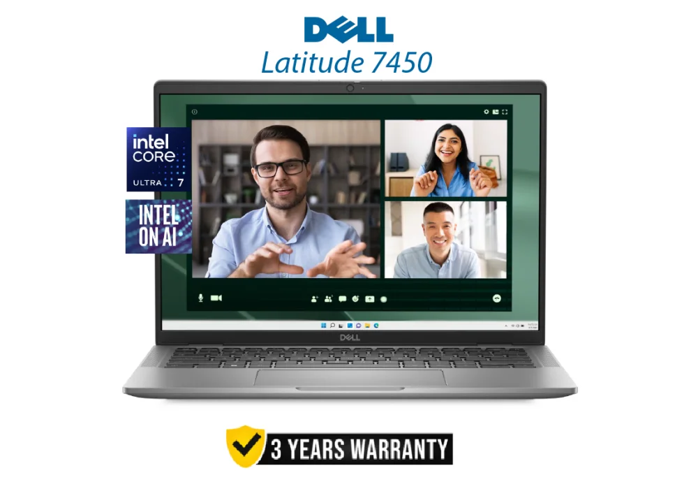 Dell Latitude 7450 (2024) Intel Core Ultra 7 155U Processor 12 Cores Business Laptop 14.0" FHD+ Aluminum Chassis & Intel® AI-Performance - Grey