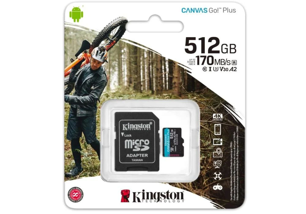 Kingston Memory Card 512GB CANVAS GO PLUS microSD