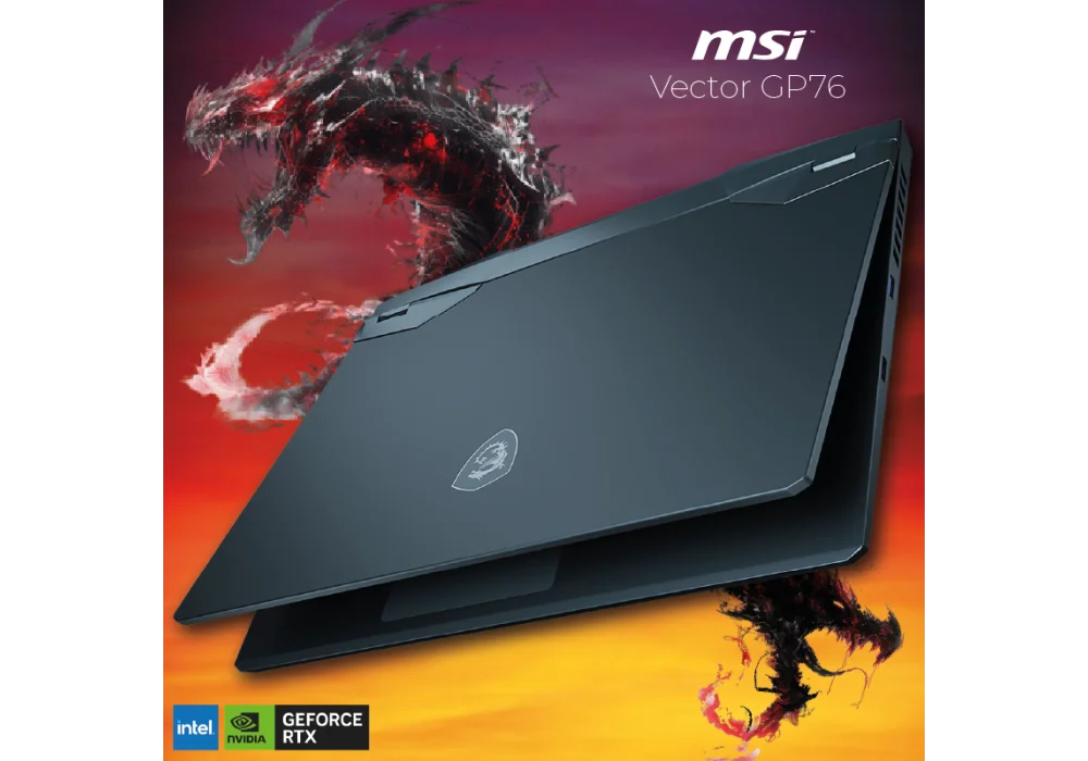 Laptop MSI Vector GP76 12U, Core i7-12700H 12th Generation, 32GB DDR4, RTX 3080 8GB DDR6, 17" FHD 360Hz / Stealth Trooper Backpack II