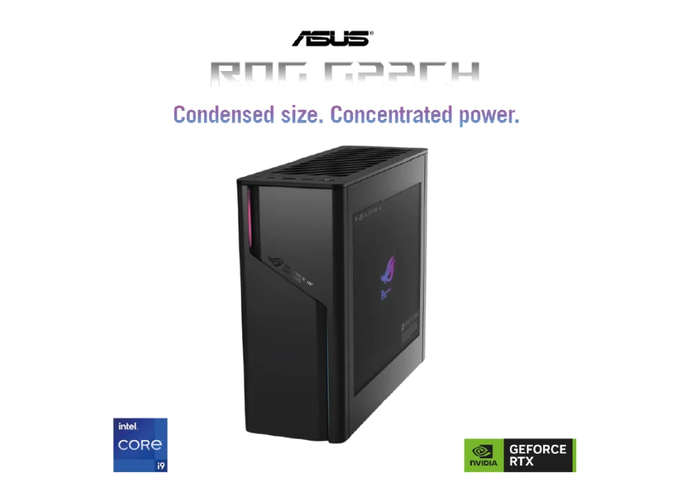 Desktop Gaming ASUS ROG G22CH SFF | Intel® Core™ i9-14900KF Processo, Liquid Cooler, 32GB DDR5 NVIDIA RTX 4070 DUAL12 GB GDDR6X Integrated WIFI & Bluetooth - 2 Years Warranty