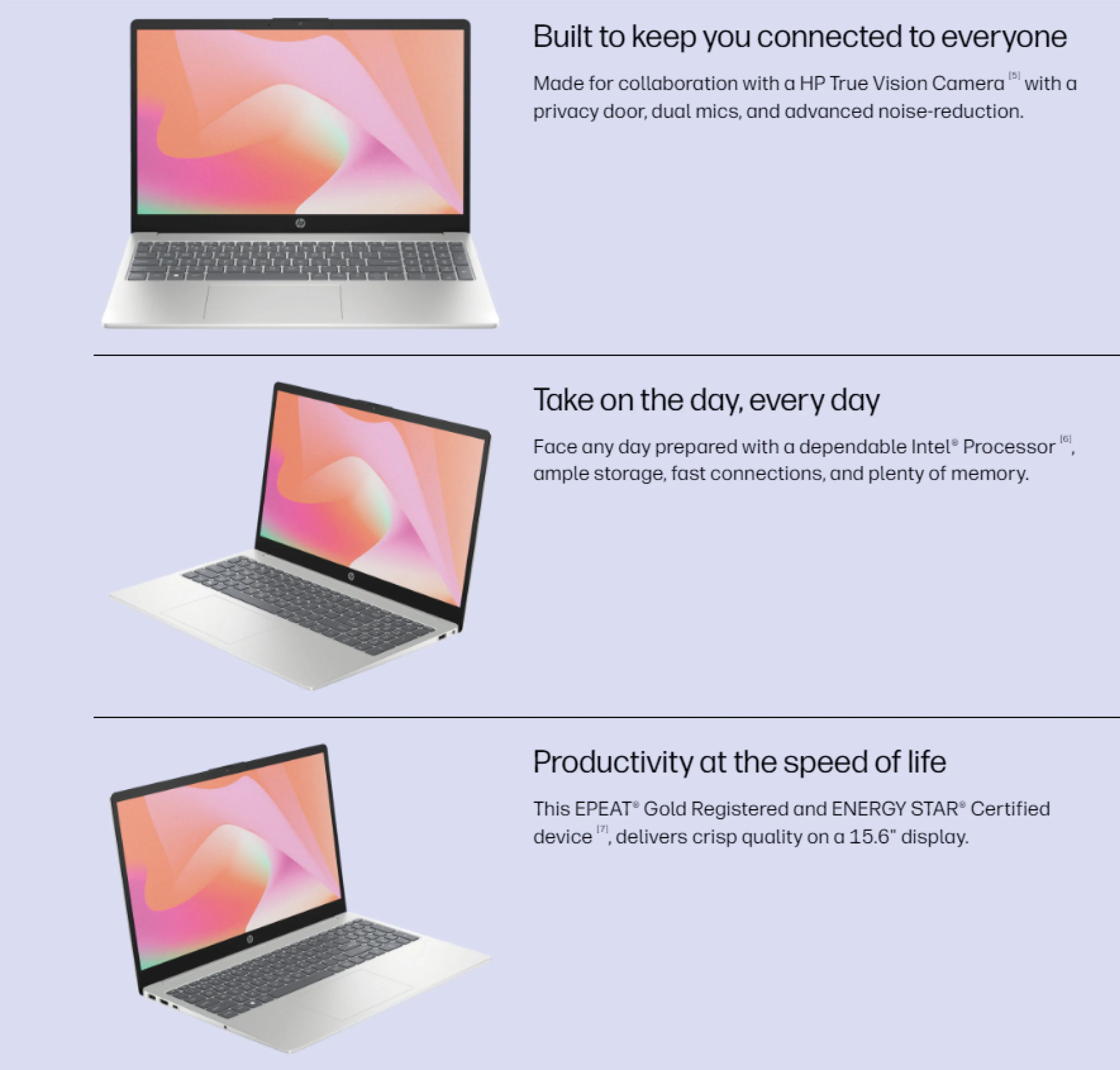 Laptop HP Laptop 15-fd0022ne Intel Core i7 1355U | 8 GB DDR4 | 512 GB PCIe® NVMe | 15.6 inch FHD | Natural silver 13th Generation