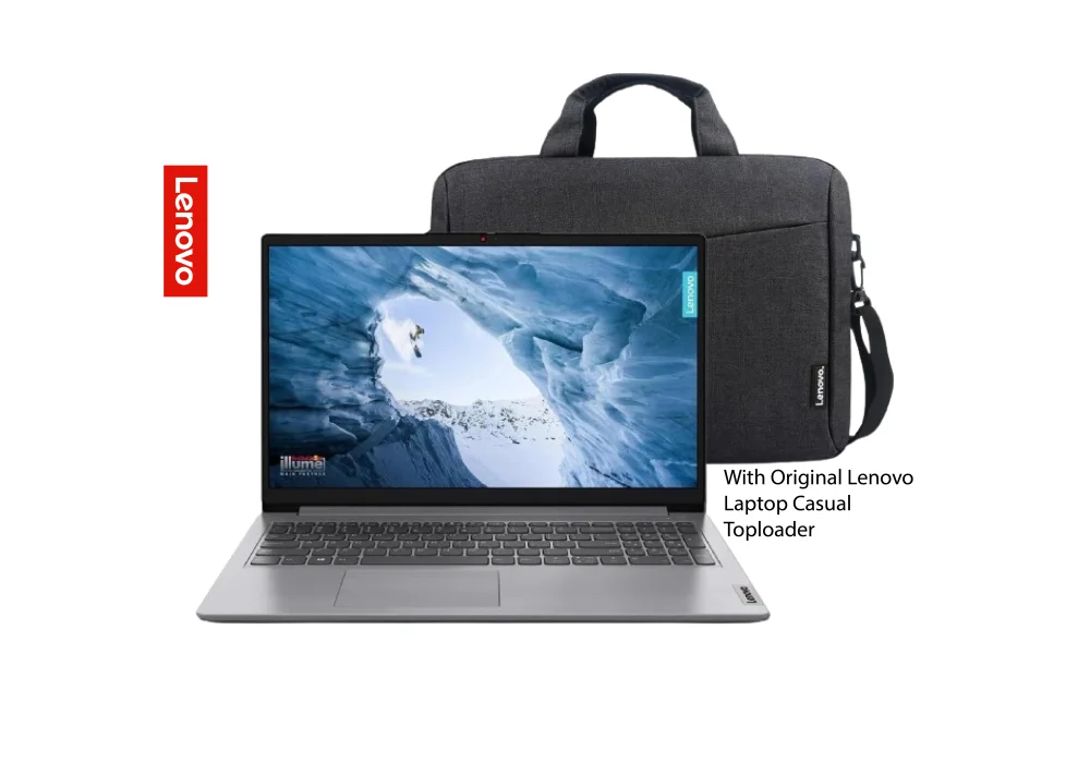 Laptop Lenovo IdeaPad 1 15IAU7 Intel Core™ i3-1215U 8GB DDR4 256GB SSD 15.6" (39.6cm) FHD TN 220nits Thin & Light Laptop - Cloud Grey w/ Laptop Casual Toploader