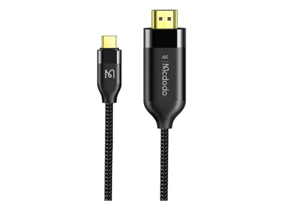 Mcdodo 2M Type-C enabled device to an HDMI-compatible display or TV 4K Resolution Plated Gold with Aluminum Alloy And Nylon