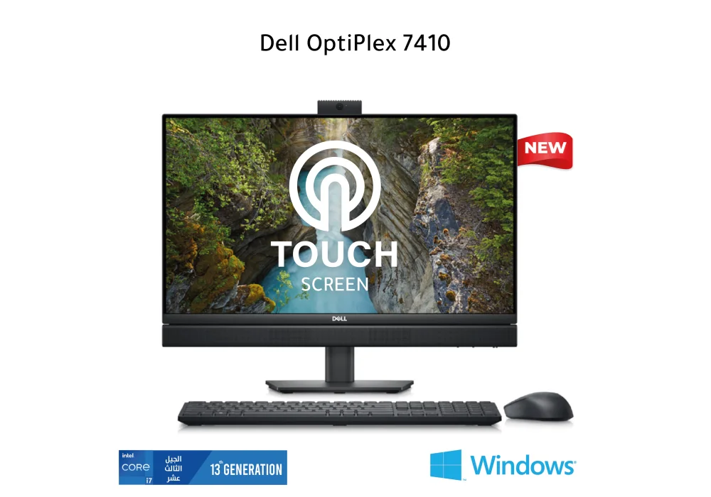 Dell OptiPlex 7410 AIO All In One Desktop Computer, Intel Core i7-13700 CPU, 8GB DDR5 RAM, 512 GB SSD, 23.8" FHD Touch Display, Win 11, Black