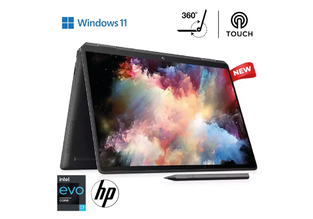 HP Spectre x360 2-in-1 Laptop 14-ef2001ne Intel® Evo™ Core i7-1355U | 16 GB DDR4 | 1 TB NVMe | Nightfall black aluminum With Sleeve & Pen Windows 11 Home