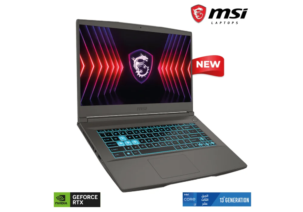 Laptop MSI Thin 15 B13UC | Intel® Core i7-13620H NVIDIA RTX 3050 Max-Q 4GB DDR6 512GB SSD 15.6" FHD, 144Hz IPS-Level - Cosmos Gray