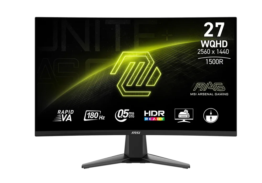 MSI MAG 27CQ6F Curve 1500R Gaming Monitor 27" 2560 x 1440 (2K) 180Hz HDR Ready Adaptive-Sync Console Mode / 3 Years Warranty