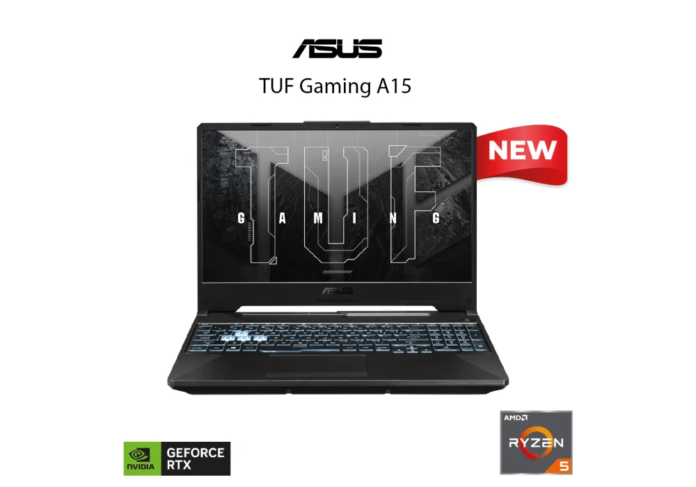Laptop ASUS TUF Gaming A15 2023|AMD Ryzen™ 5-7535HS RTX™ 2050 4GB DDR6, 512 SSD 15.6-inch 144Hz FHD - Mecha Gray