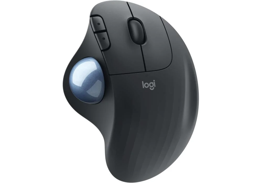 Logitech ERGO M575 Wireless Trackball Mouse - Easy thumb control, precision and smooth tracking, ergonomic comfort design, with Bluetooth and USB capabilities - Graphite