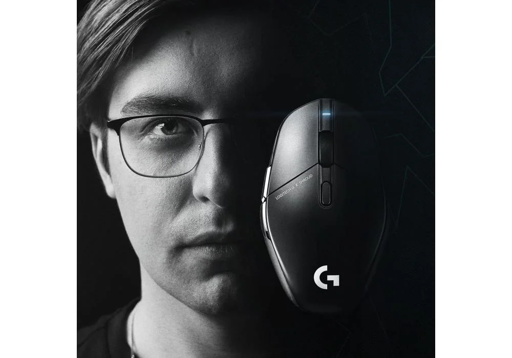Logitech G303 Shroud Edition Wireless Gaming Mouse - LIGHTSPEED- HERO 25K - 25,600 DPI - 75 grams - 5-buttons – PC - Black
