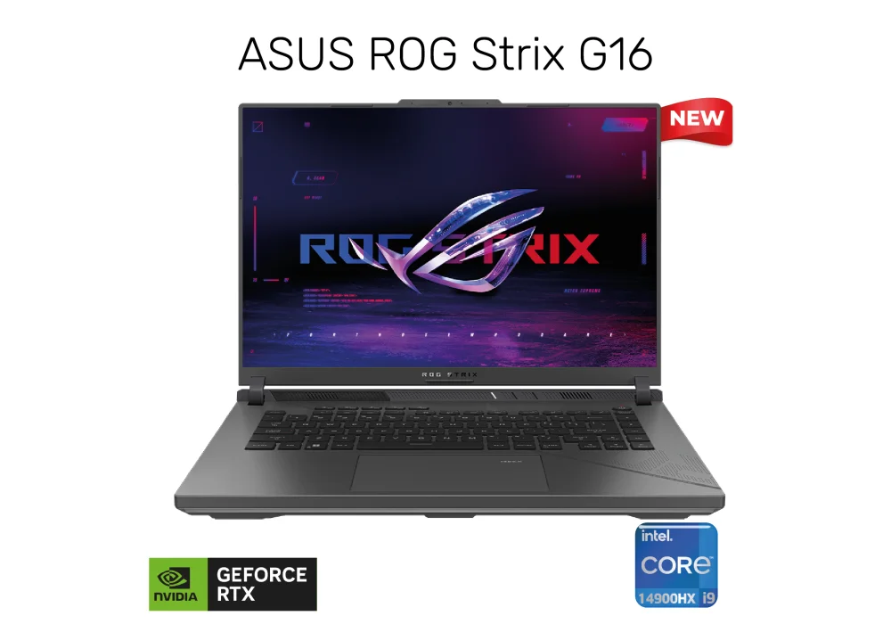 NEW 2024 Gaming Laptop ASUS ROG Strix G16, Intel Core i9-14900HX RTX™ 4080 12GB DDR6 32GB DDR5 16" QHD+ 240Hz | Eclipse Gray