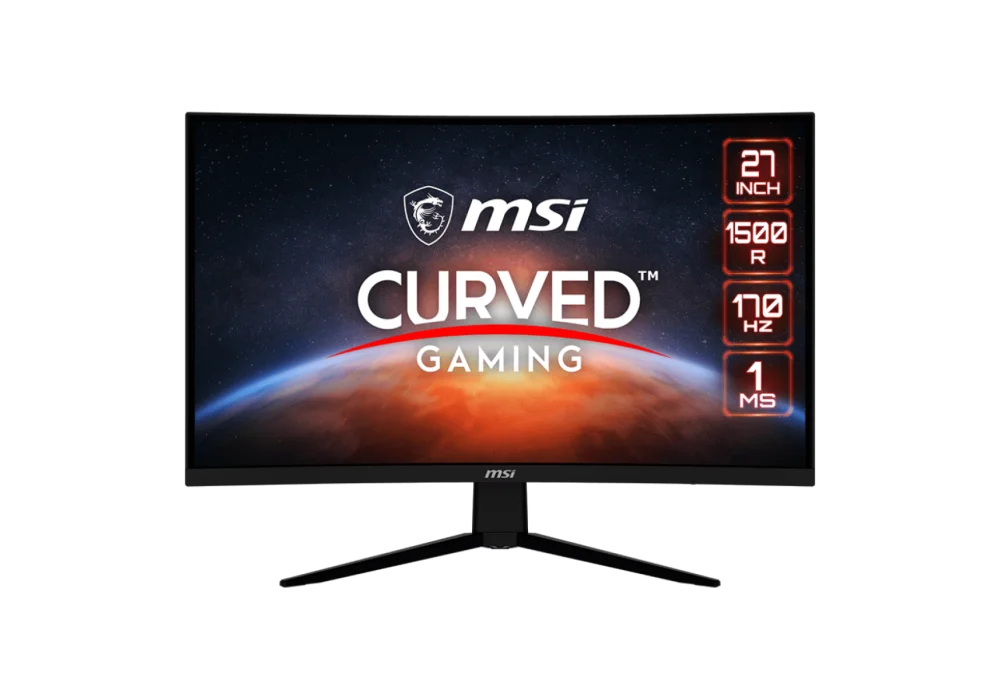 MSI Gaming Monitor G27C5 E2 Curve 1500R, 27" FHD, 170Hz, 1ms VA FreeSync Premium, adjustable HDR Ready Black / 3 Years Warranty