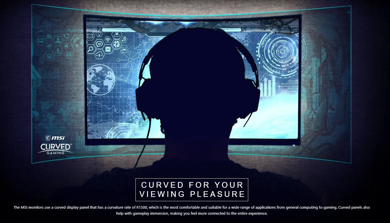 Gaming Monitor MSI G32C4X Curve 1500R, 32" FHD, 250Hz, 1ms VA FreeSync Premium, adjustable, HDR Ready Black / 3 Years Warranty